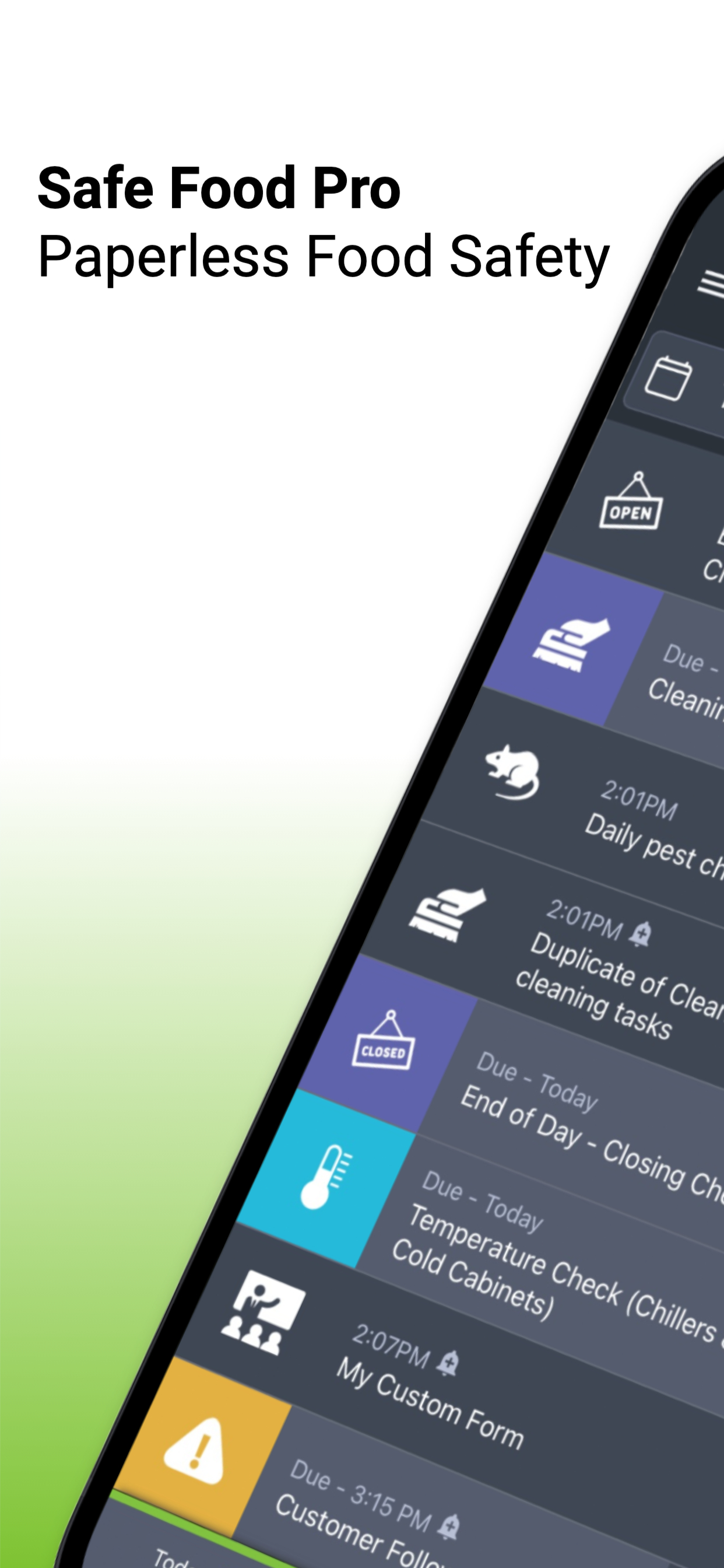 screenshot of Safe Food Pro